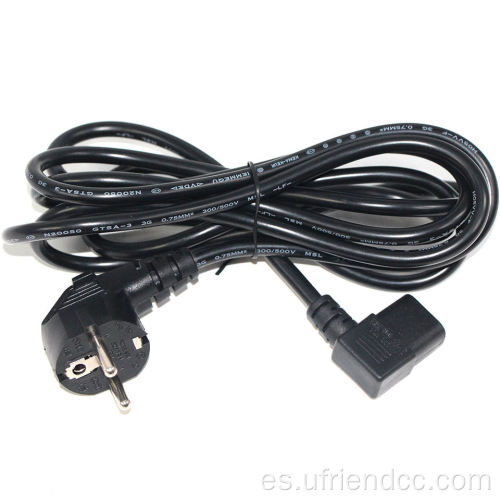 Conector de enchufe de cable de alimentación de la UE IEC C13